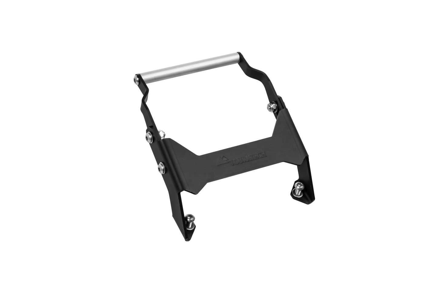 GPS handlebar bracket above the instruments, height-adjustable for