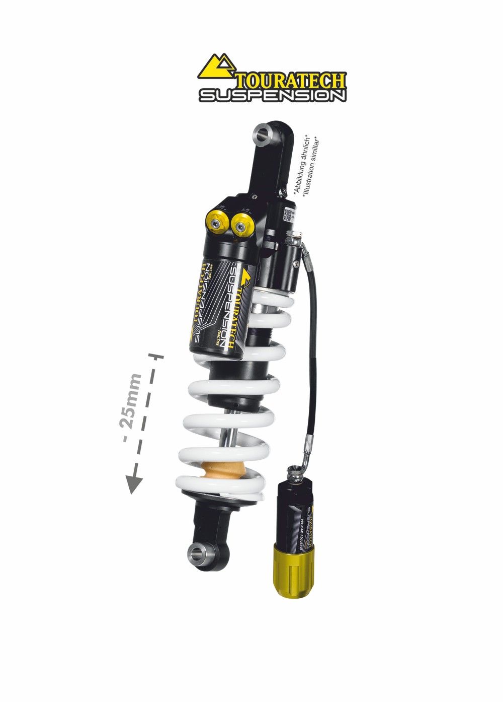 Touratech Suspension lowering shock (-25mm) for Ducati DesertX