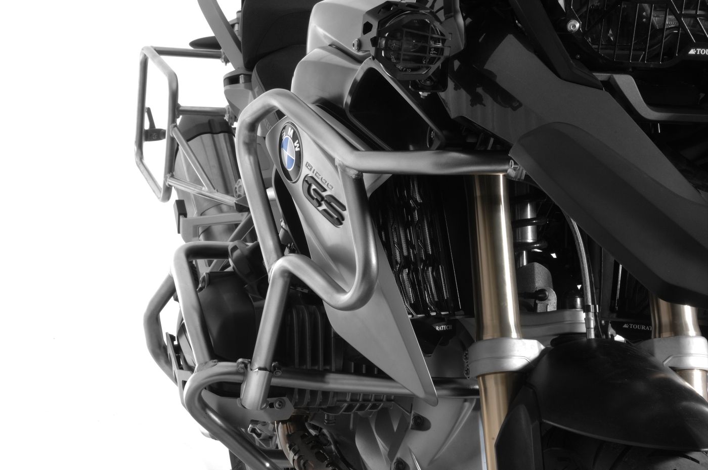 Stainless steel crash bar extension BMW R1200GS 2013 2016
