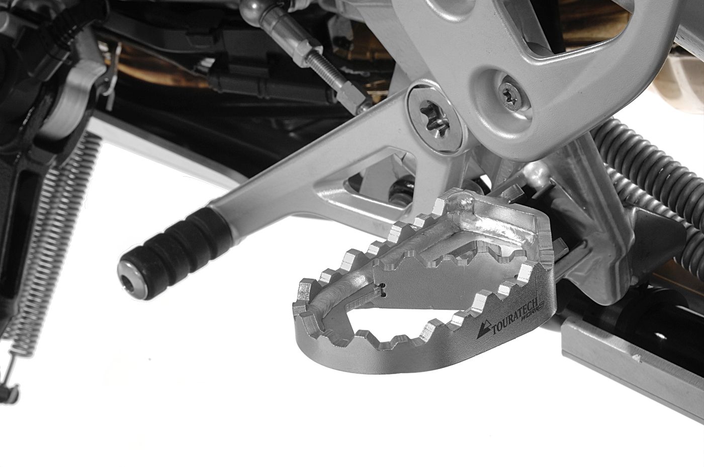 Works long distance foot pegs for BMW R1300GS Adventure R1250GS Adventure R1200GS LC Adventure LC F900GS Adventure F850GS Adventure F800GS 2024 F750GS Touratech Online shop for motorbike accessories
