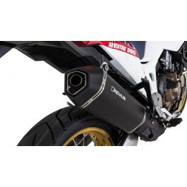 Remus Okami stainless steel silencer black for Honda CRF1000L Africa Twin 2018 CRF1000L Adventure Sports slip on with ABE Touratech Online shop for motorbike accessories