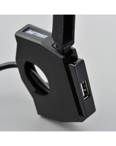 Daytona USB socket outlet "Slim" single, for 22.2 and 25.4 mm handlebars