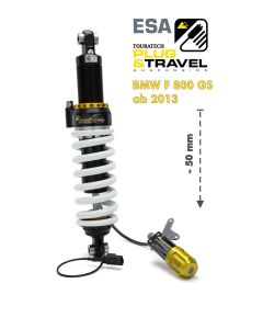 Touratech Suspension, lowering by -50mm for BMW F800GS from 2013 Type: Plug & Travel for BMW ESA