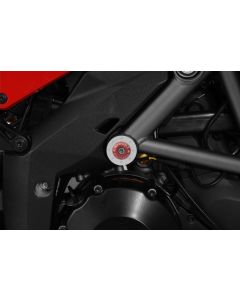 Large frame plugs (pair), red anodised, for Ducati Multistrada 1200 (up to 2014)/ 950