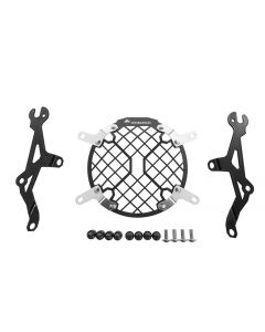 01-624-5095-0 Headlamp guard, aluminium, with quick release fastener for Triumph Scrambler 900 (-2017)*OFFROAD USE ONLY*