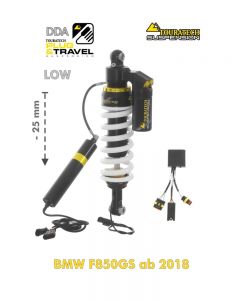 01-082-5865-0 Touratech Suspension lowering -25mm shockabsorber for BMW F850GS from 2018 DDA / Plug & Travel