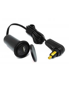 01-030-0172-0 USB tank bag cable with twin charger (USB-A and USB-C) and right angle DIN connector