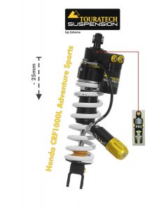 01-402-5873-0 Touratech Suspension lowering shock (-25 mm) for Honda CRF1000L Adventure Sports from 2018 Type Extreme
