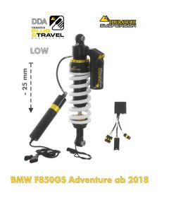 01-082-5876-0 Touratech Suspension lowering -25mm shockabsorber for BMW F850GS Adventure from 2018 DDA / Plug & Travel