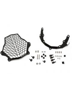 01-371-5095-0 Stainless steel black headlight protector with quick release fasteners, black bracket, for KTM 1050 Adventure/ 1090 Adventure/ 1190 Adventure/ 1190 Adventure R/ 1290 Super Adventure *OFFROAD USE ONLY*