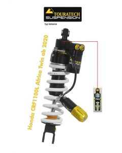 01-403-5871-0 Touratech Suspension shock absorber for Honda CRF1100L Africa-Twin from 2020 type Extreme