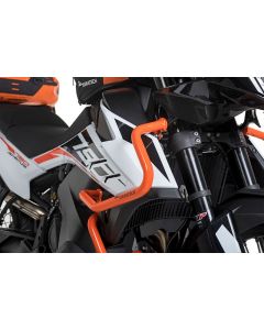 01-372-5162-0 Stainless steel fairing crash bar, orange for KTM 890 Adventure (-2022)/ 890 Adventure R (-2022)/ 790 Adventure/790 Adventure R (-2022)