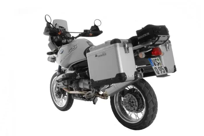 ZEGA Pro Aluminium pannier system And S 38 45 ltr with stainless steel rack for BMW R1150GS R1150GS Adventure R1100GS R850GS Touratech Online shop for motorbike accessories