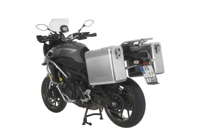 ZEGA Mundo aluminium pannier system for Yamaha MT 09 Tracer 2015 2017