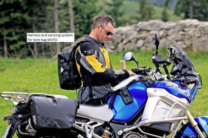 Carrying system for tank bag MOTO by Touratech Waterproof made by ORTLIEB