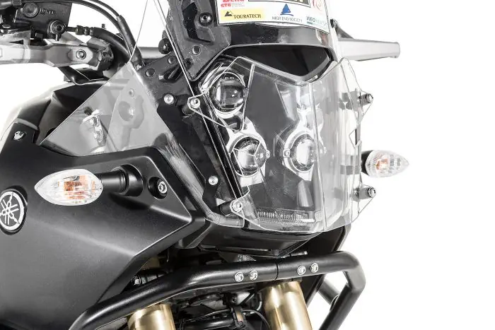 Headlight protector makrolon with quick release fastener for