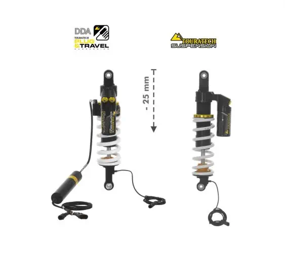 Touratech Suspension SET Plug Travel 25mm lowering for BMW R1200GS Adventure from 2017 R1250GS Adventure Touratech Online shop for motorbike accessories