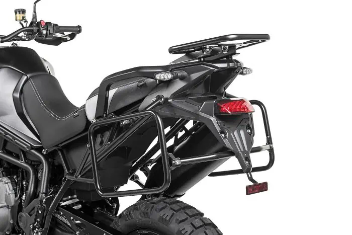 Stainless steel pannier rack black for Triumph Tiger 900