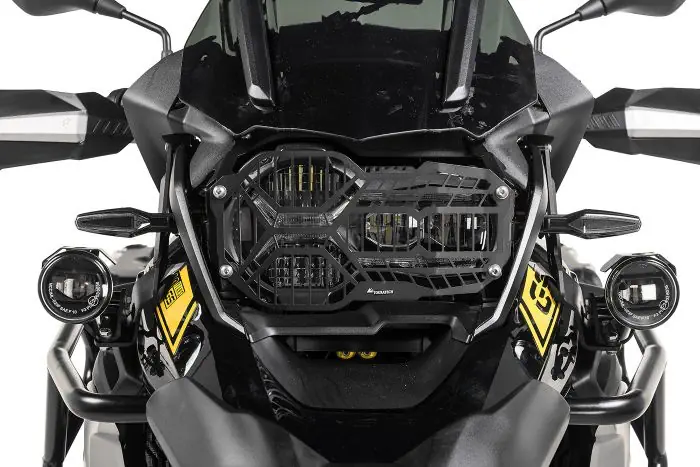 Stainless steel headlight protector black with quick release fastener for LED headlight for BMW R1250GS R1250GS Adventure OFFROAD USE ONLY